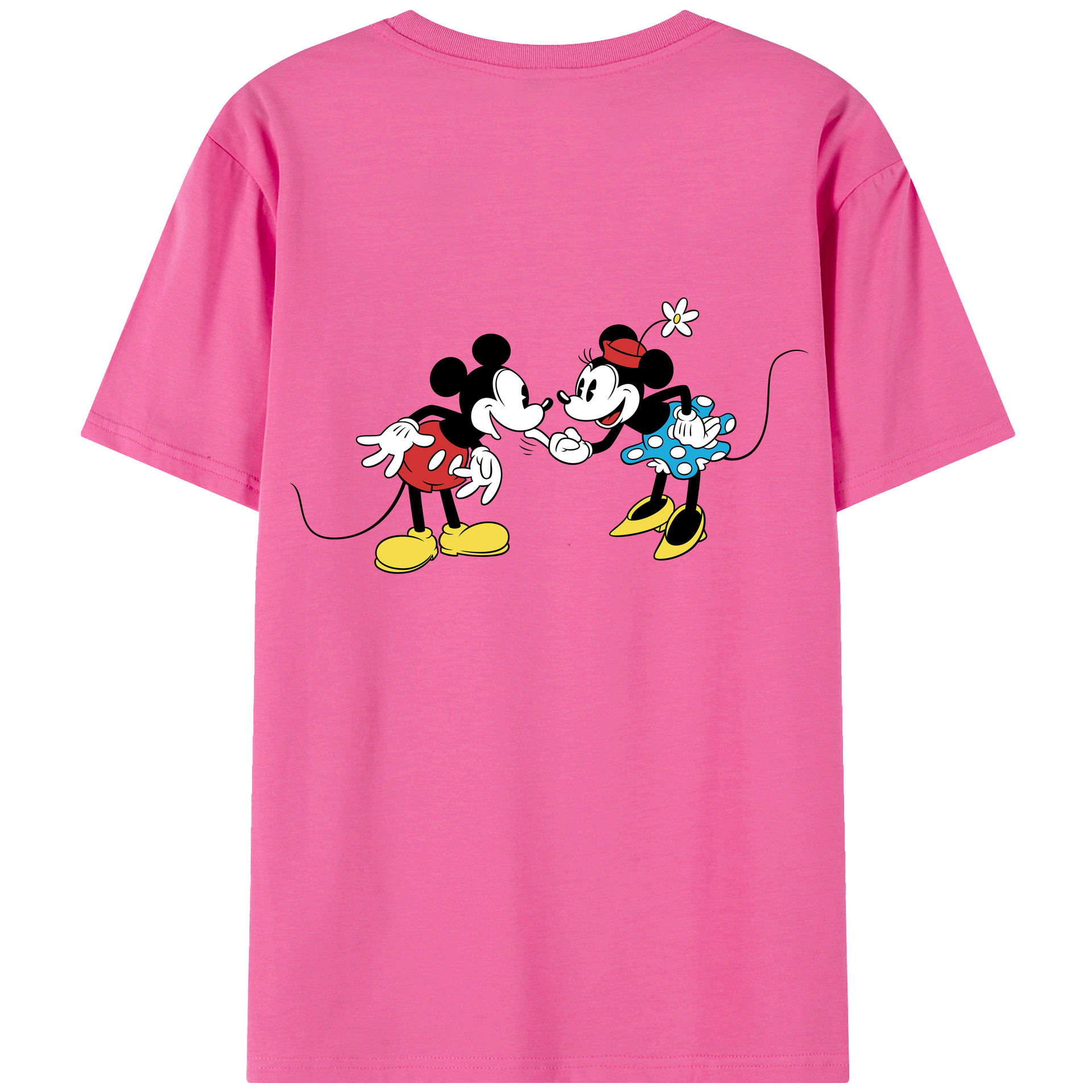 （画像用） ミッキーマウス Mickey Mouse レディース半袖Tシャツ(バックプリント)